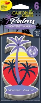 Подвеска для автомобиля CALIFORNIA SENTS Palms Monterey Vanilla 4PACK