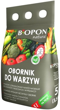 OBORNIK DO WARZYW NAWÓZ NATURALNY KURZY GRANULOWANY BIOPON 5L