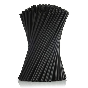 ТОЛСТАЯ СОЛОМКА, ПЛАСТИКОВЫЕ ТРУБКИ ДЛЯ ПОИЛКИ x500, ЧЕРНЫЕ