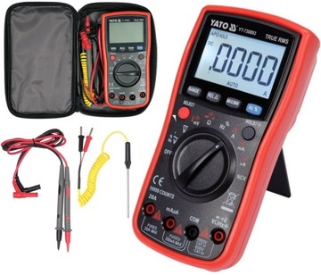 YATO MIERNIK CYFROWY WYŚWIETACZ LCD TRUE RMS NCV 750V AUTOMATYCZNY ZAKRES