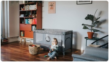 Дорожная кроватка Stefi Grey Concrete Multicolor