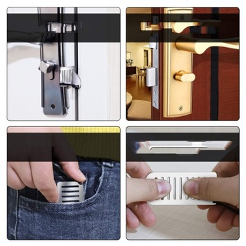 2× ДВЕРНОЙ ЗАМОК ДЛЯ ОТЕЛЯ Прочный туристический противовзломный ЗАМОК