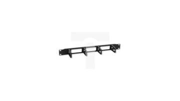 Organizer kabli 1U do szaf rack 19, 4x67mm, czarny
