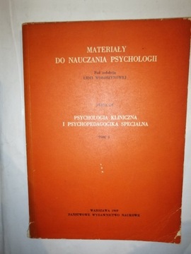 Psychologia kliniczna i psychopedagogika specjalna tom 3