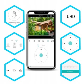 Уличная Wi-Fi поворотно-наклонная камера FULL HD SD Уведомления ПОЛЬСКОЕ ПРИЛОЖЕНИЕ