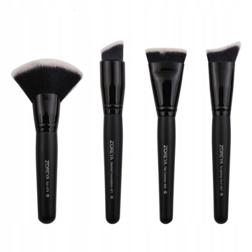 ZOREYA 7/15pcs Black Makeup Brushes Set Eye S