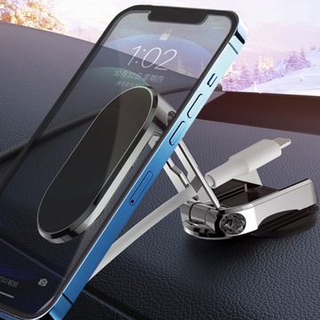 Складной магниевый автомобильный держатель для обычного телефона.