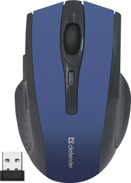 Mysz bezprzewodowa Defender Accura MM-665 RF optyczna niebieska x4
