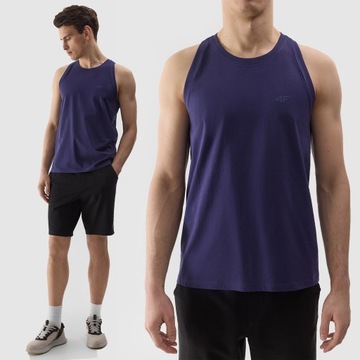 ФУТБОЛКА 4F МУЖСКАЯ ФУТБОЛКА БЕЗРУКАВОВ ВЕРХНЯЯ МАЙКА ХЛОПОК SPORTS SS24