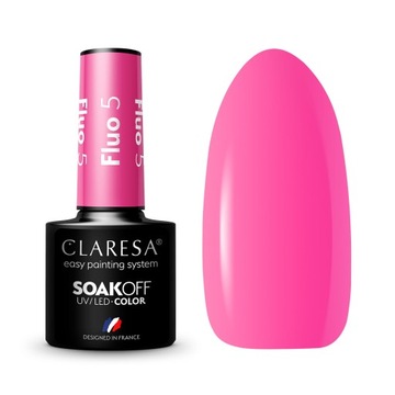 Claresa Fluo 5, lakier hybrydowy, 5 g