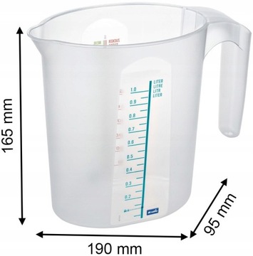 КОНТЕЙНЕР КУВШИН КУХОННАЯ МЕРНАЯ КРУЖКА С ВЫПУСКОМ ROTHO TOPLINE 1 Л