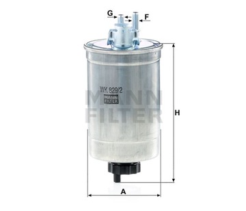 FILTR PALIVA MANN WK829/2