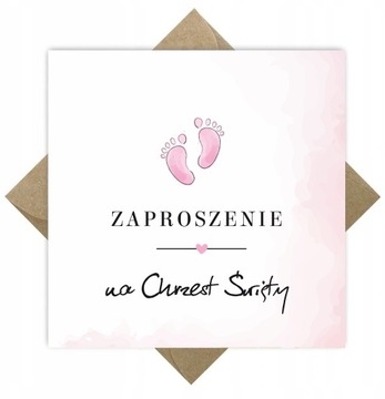 ZAPROSZENIA na CHRZEST Święty dla Dziewczynki