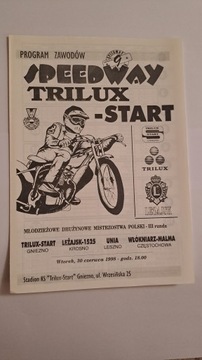 START GNIEZNO KROSNO LESZNO CZĘSTOCHOWA 30-06-1998 PROGRAM ŻUŻLOWY CZYSTY