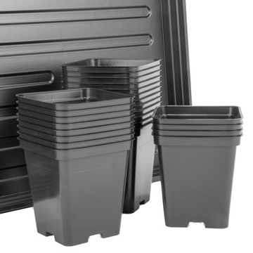 Горшки с подставкой для посева семян, 24 шт 0,5л - 60х40 см.