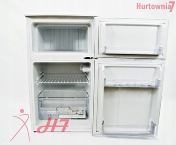 Маленький холодильник для офиса в отеле Undertop BCD-96, серебро, 89 литров, 85 см.