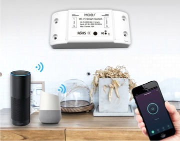 Контроллер умного выключателя Wi-Fi MOES TUYA 16А MS-101, розетка