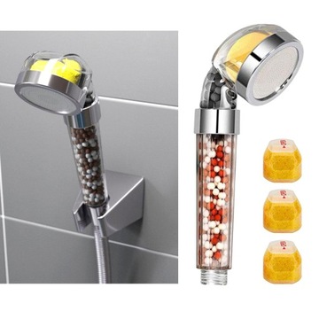 Душевая насадка Deluxe, фильтрация высокого давления с 3 картриджами