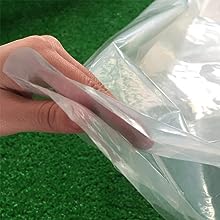 БРЕЗЕНТ ДЛЯ САДОВОЙ ТЕРРАСЫ ПРОЗРАЧНЫЙ Водонепроницаемый С СЕТОЧНЫМИ ПОЛОСАМИ 3х3м