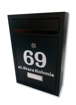 Skrzynka pocztowa na listy nazwa ulicy numer domu