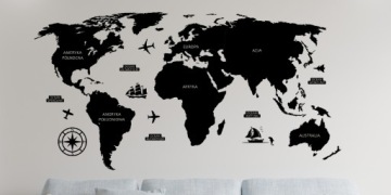 Деревянная карта мира декоративная подробная 3D модель