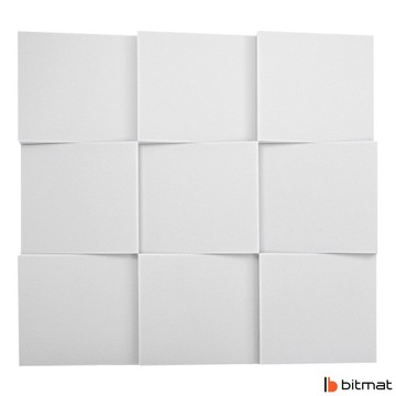 Akustyczny panel BITMAT popielaty 50x50cm gr. 5cm atesty czysty dźwięk klin