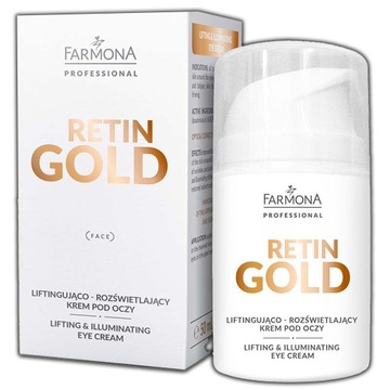 FARMONA RETIN GOLD LIFTINGUJĄCO - ROZŚWIETLAJĄCY KREM POD OCZY 50ML