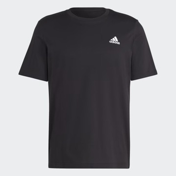 Adidas Koszulka Męska Czarna z Małym Białym Logo Bawełniana IC9282 r. XL