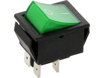 Przełącznik MK621 zielony 12V podświetlany
