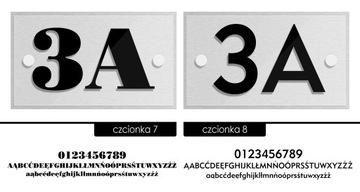 Tablica numeracyjna - adresowa adres 3D numer na dom 16x8 aluminium