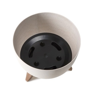 ZESTAW 3 DONICZEK NA NÓŻKACH MISA ROMA śr. 2x24CM 1x29CM BIAŁY MAT