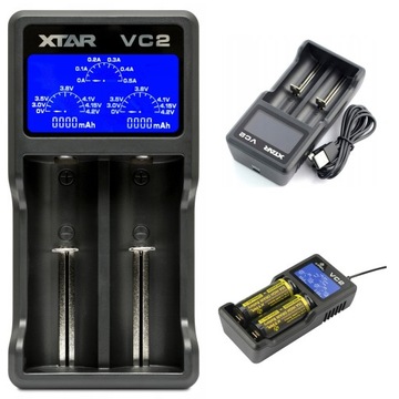 ЗАРЯДНОЕ УСТРОЙСТВО С ЖК-дисплеем XTAR VC2 LI-ION 18650 2-канальное