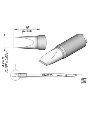 Grot wkrętakowy 4.0 x 0.8 mm JBC C245755 HT