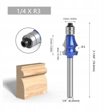 ФРЕЗА ЗАГРУГЛЯЮЩАЯ ГЛОБУСА 1/4xR3