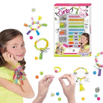 ZESTAW KORALIKI DO ROBIENIA BRANSOLETEK DIY WOOPIE