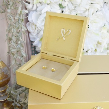 БОЛЬШАЯ ЗОЛОТАЯ КОРОБКА ДЛЯ КОНВЕРТОВ + гламурные ОБРУЧАЛЬНЫЕ КОЛЬЦА