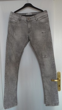 Spodnie jeansowe ZARA szare, rozm. 38