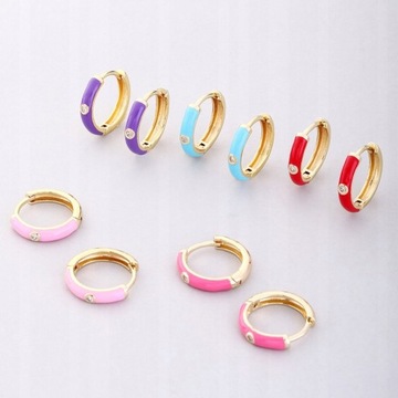 Новые круглые серьги-кольца из нержавеющей стали, мультицветные