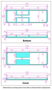 Жесткий футляр из АБС-пластика с пеной и плюшем для бас-гитары Thomann.