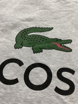 Lacoste ORYGINALNA BAWEŁNIANA SZARA BLUZA / rozmiar L