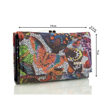 КОЖАНЫЙ КОШЕЛЕК ЖЕНСКИЙ BIGIEL BUTTERFLY LEATHER, СРЕДНИЙ