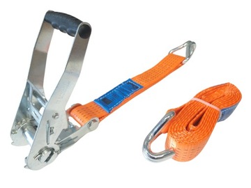 PAS TRANSPORTOWY 5T 3M 50MM 5T KOMPLET Z NAPINACZEM i HAKAMI