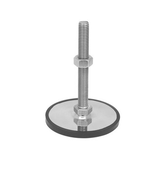 Stopka INOX podgumowana fi 80, M16x100 - ESERS