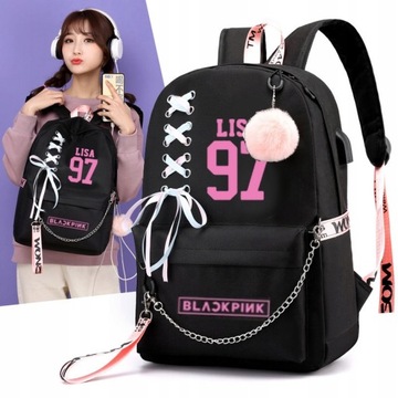 PLECAK Blackpink Backpack Tik Tok ROSE Tornister