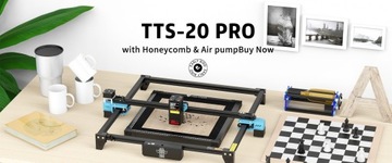 Новый лазерный гравировальный станок Twotrees TTS-20 pro 20 Вт, режущий плоттер + насос + XL Pad