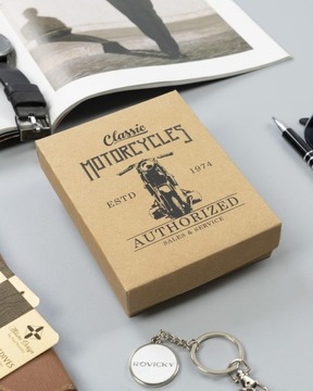 Мужской кожаный мотоциклетный кошелек RFID 2027