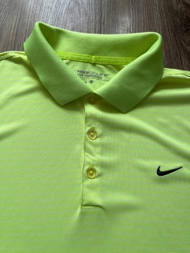 NIKE GOLF TOUR PERFORMANCE MĘSKA KOSZULKA POLO KRÓTKI RĘKAW R. L ŻÓŁTY NEON