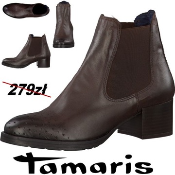 Botki damskie sztyblety skóra TAMARIS 25342 r. 40 SALE !!!