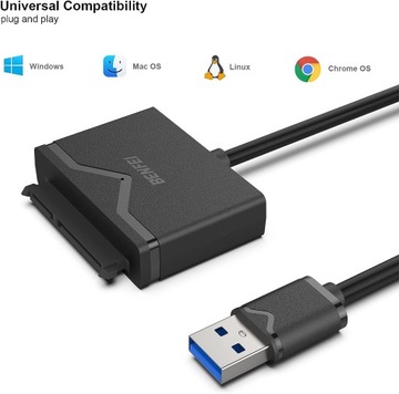 Кабель BEFEI SATA-USB 3.0, адаптер жесткого диска HDD SSD