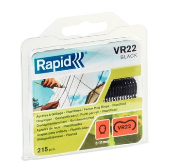 Скобы для ограждений Rapid VR22, черные – в упаковке 215 шт.